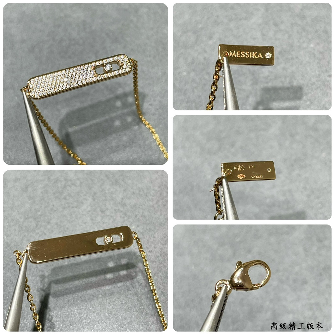 Mes1kaa long bar full di*m*nd bracelet